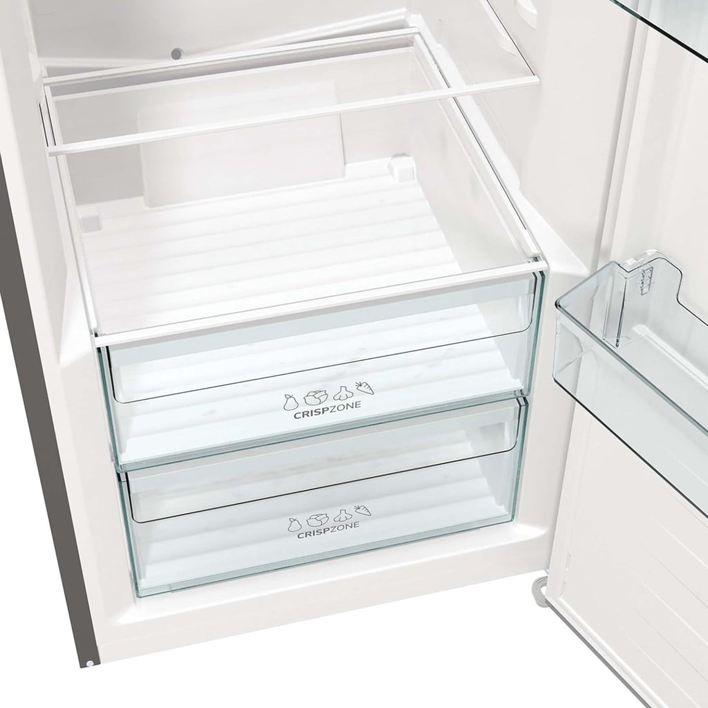 Gorenje R 619 DAXL6 Kühlschrank/AdaptTech/FreshZone/Schnellkühlfunktion/Umluft-Kühlsystem/LED Display / 398l / 185cm / EEK D/Edelstahl