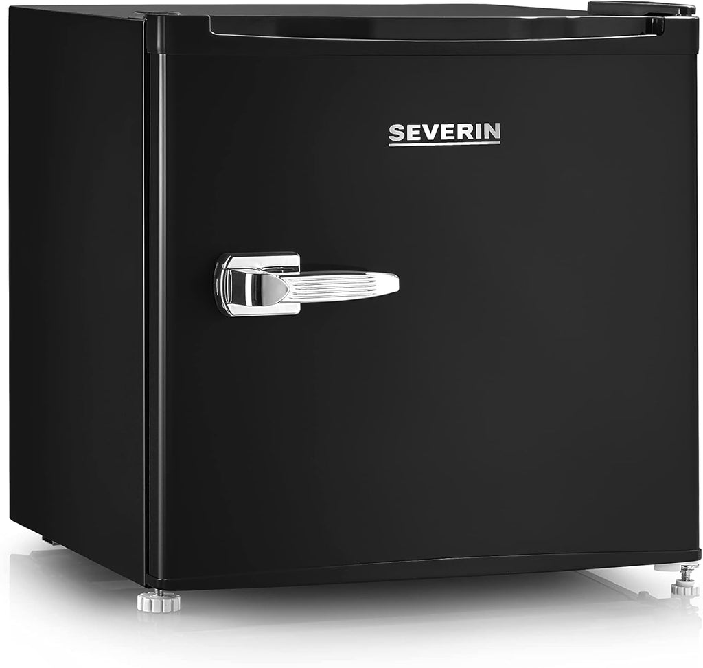 SEVERIN Retro Mini Kühl-/Gefrierbox (31 l), Gefrierschrank klein, Minikühlschrank mit flexibler Temperaturregelung, Tischkühlschrank, schwarz, GB 8880