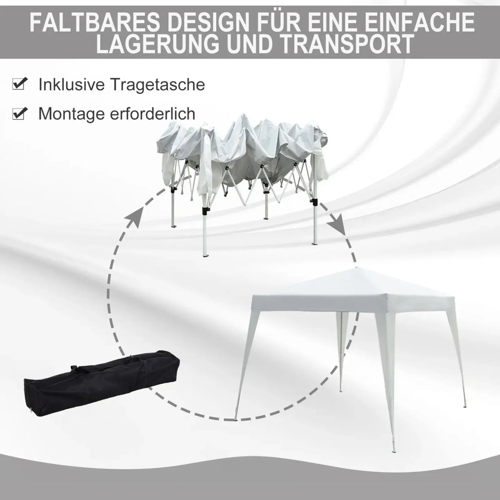 Outsunny Faltpavillon Partyzelt UV-Schutz faltbar Weiß