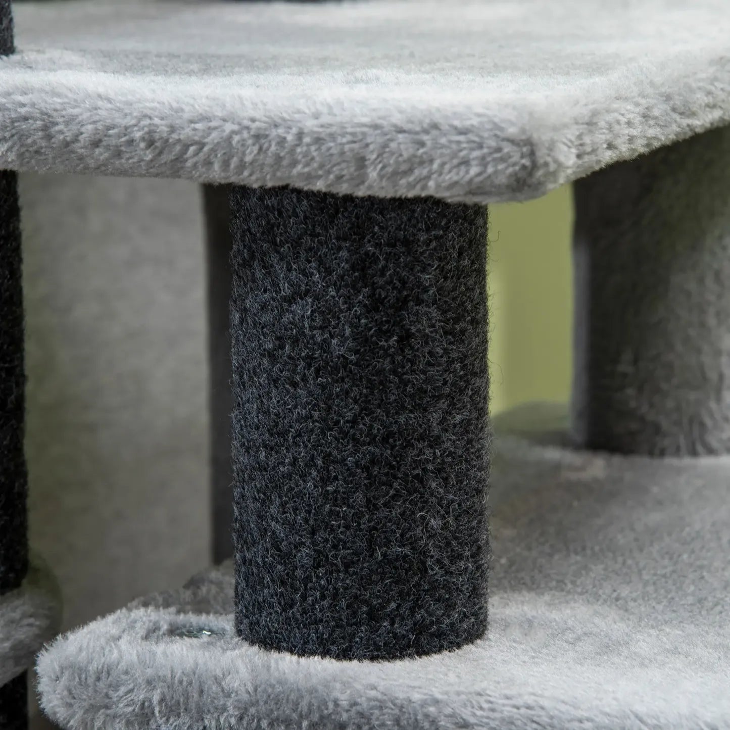 PawHut Katzentreppe höhenverstellbar mit Kratzbaum und Häuschen