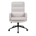 Chaise de bureau ergonomique en tissu doux avec accoudoirs