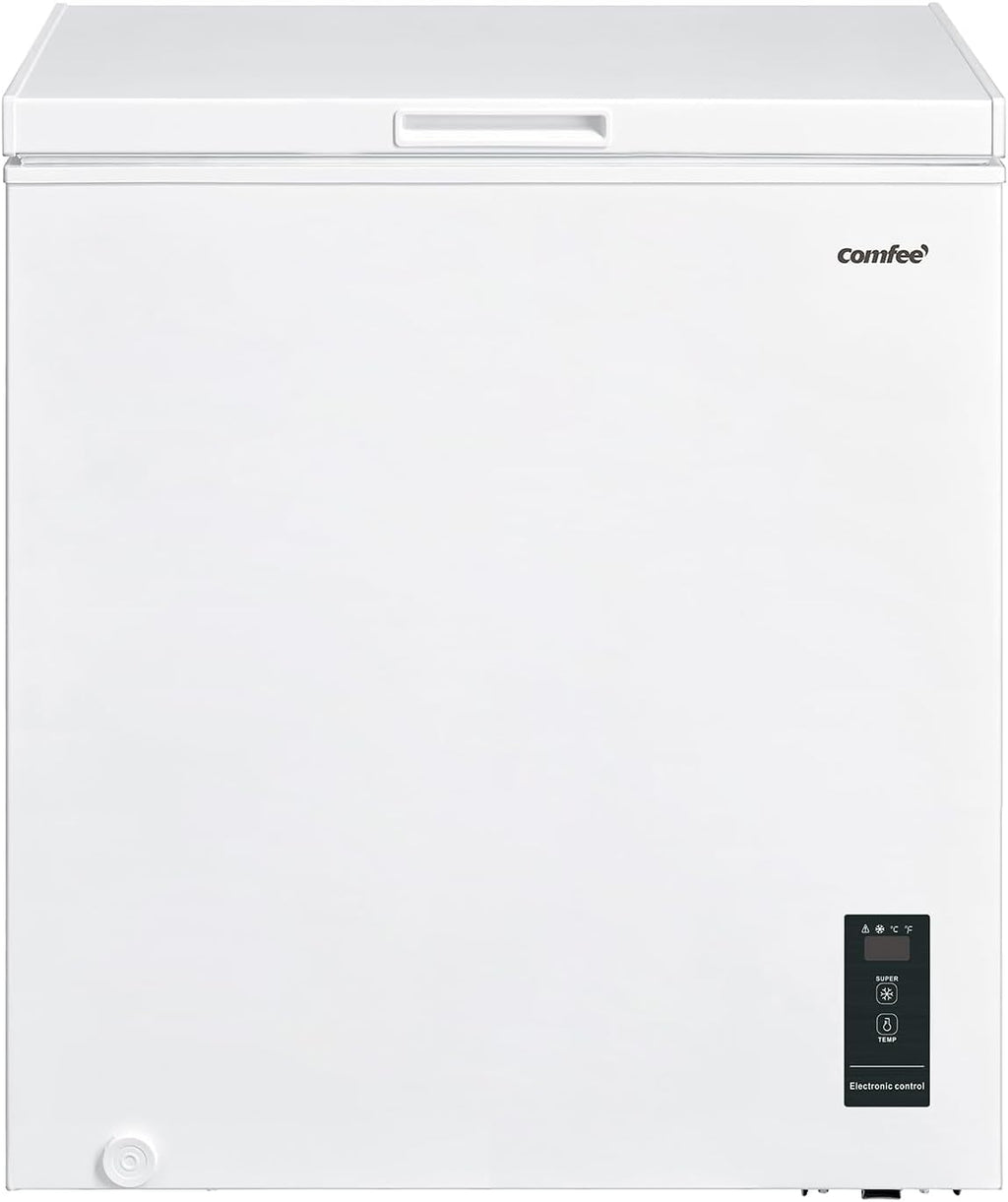 Comfee RCC100WH2(E) Gefriertruhe/169 kWh/Jahr/85cm hoch/99L/38dB/Geringe Lautstärke/Hoch effizientesD-förmigesRohr/Geeignet für verschiedene Einsatzszenarien/Einstellbarer Temperaturregler/Weiß