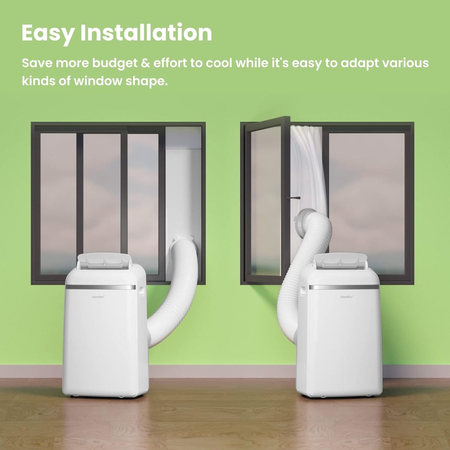 Comfee Mobiles Klimagert Easy Cool 2.0, 7000 BTU 2,0kW, Kühlen&Ventilieren&Entfeuchten, Raumgre bis 68m(25㎡), APP-Steuerung/Alexa/Google Home/IFTTT, Mobile Klimaanlage mit Abluftschlauch