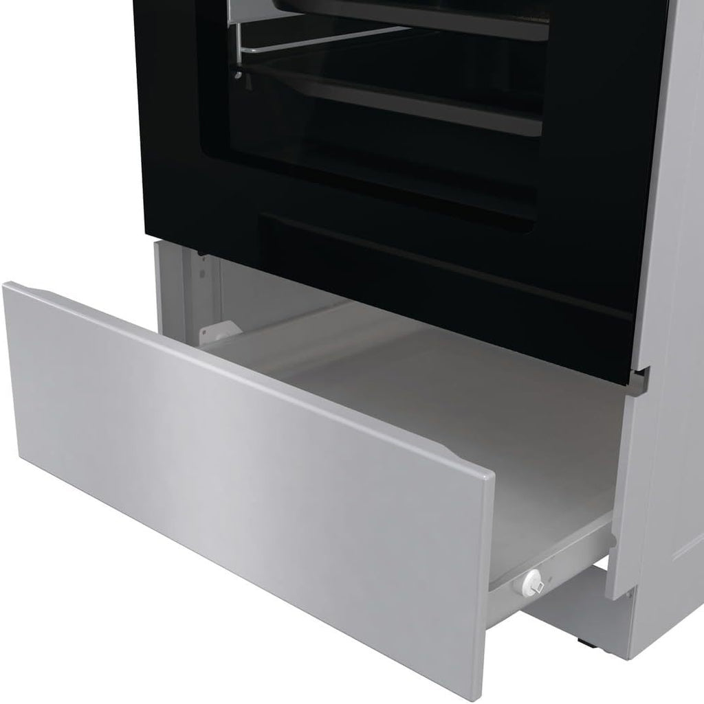 Gorenje GEIT5C61SPG Standherd mit Induktionskochfeld, 50 cm, 70 Liter,Silber, PerfectGrill, AirFry, FrozenBake, Pizza Mode 300°C, AquaClean, Made in Europe, inox