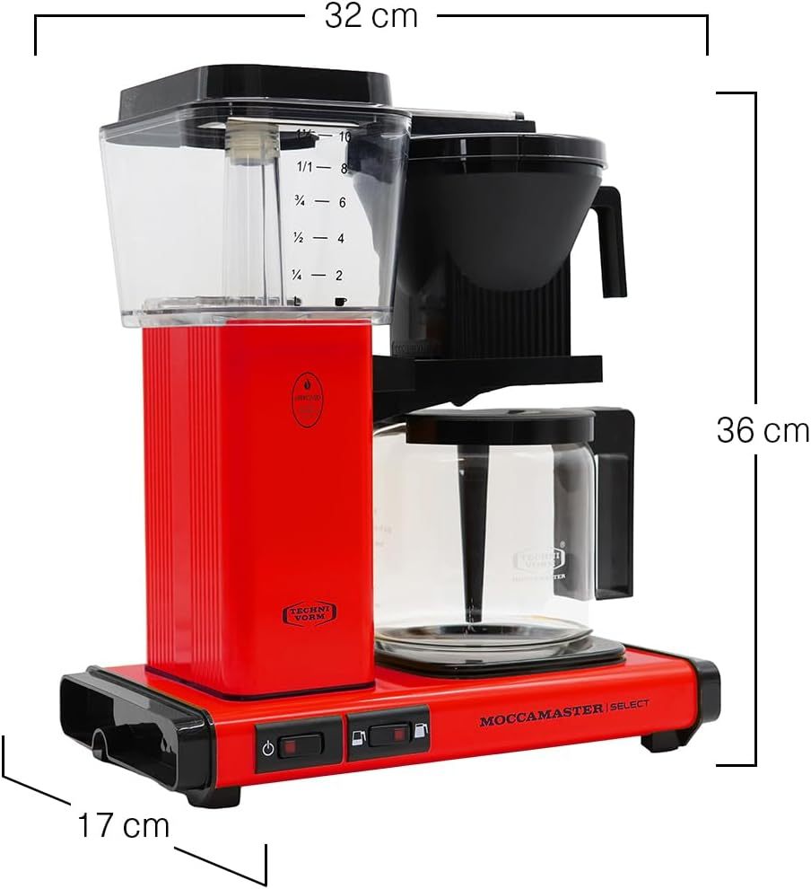 Moccamaster KBG Select, Kaffeemaschine, Retro Kaffeemaschine, Filterkaffee, Off-White, 1.25L