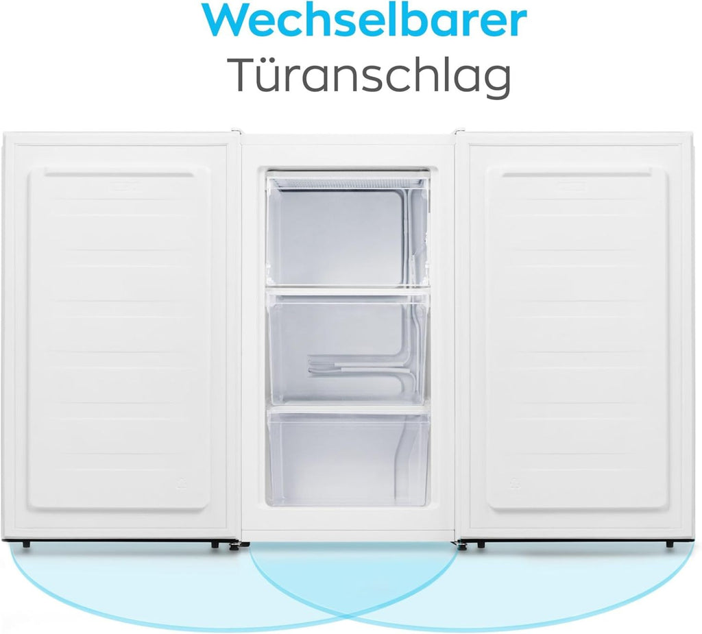 Heinrich´s Gefrierschrank 61Liter -18°C Freezer, 3x Gefrierschublade, 7 Stufen Temperaturregler, Airflow, wechselbarer Türanschlag weiß