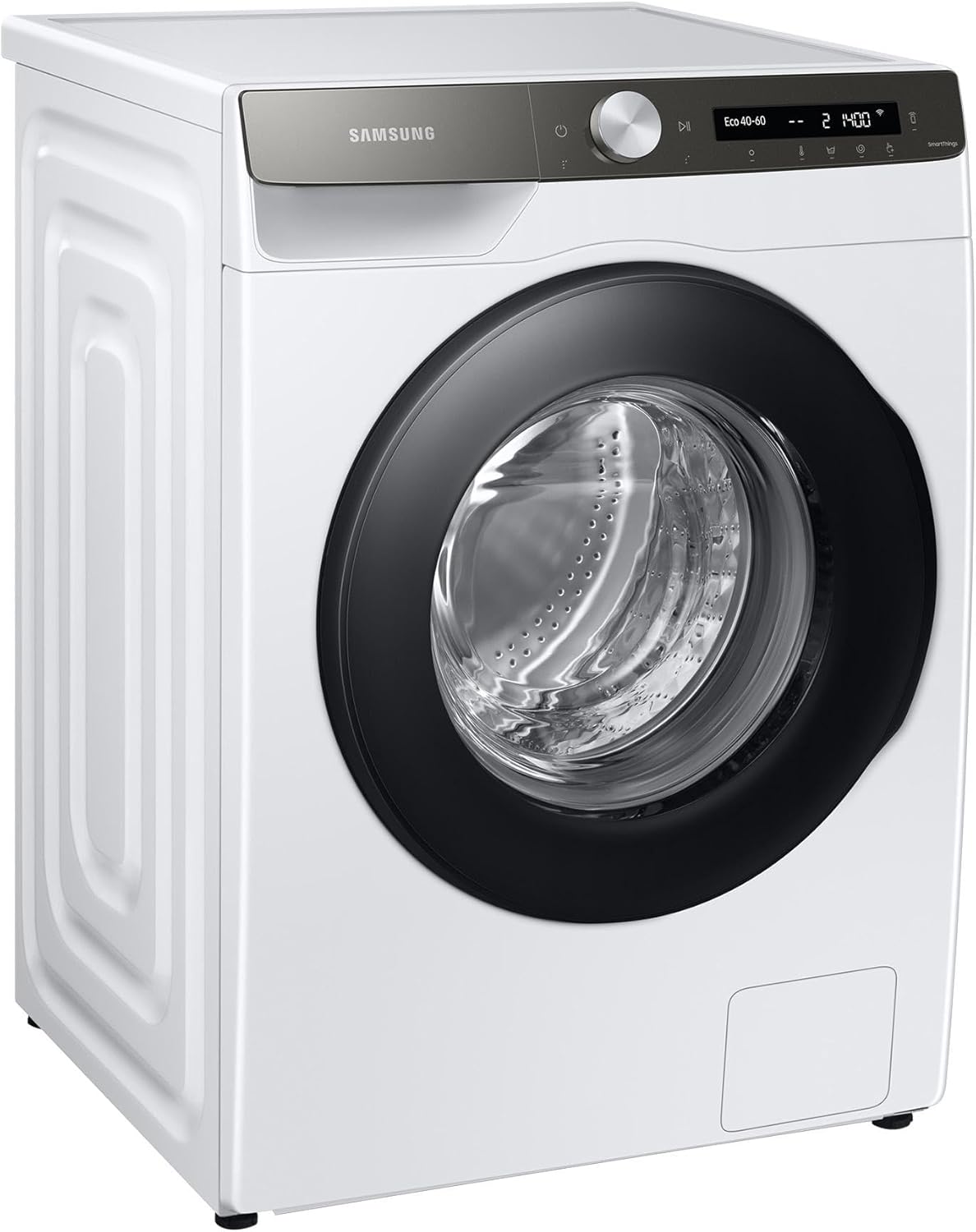 Samsung Waschmaschine, 8 kg, 1400 U/min, Ecobubble, Automatische Waschmittel- und Weichspülerdosierung, Inox/Schwarz, WW80T534AAXAS2