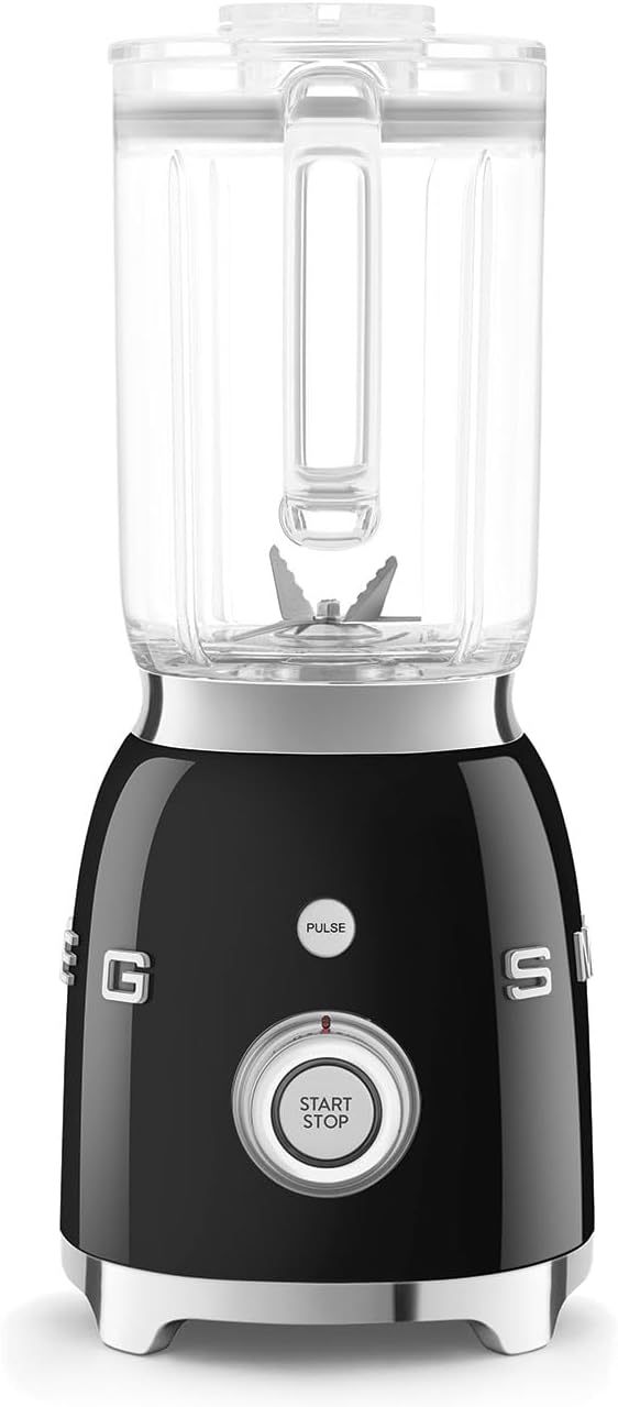 Smeg, BLF03PKEU, 1,5 l Standmixer, 4 -Geschwindigkeitsstufen, 4 Automikprogramme, Abnehmbare Doppelklinge, Deckelöffnung transparent mit Dosierkappe, rutschfest, 800W, Rose