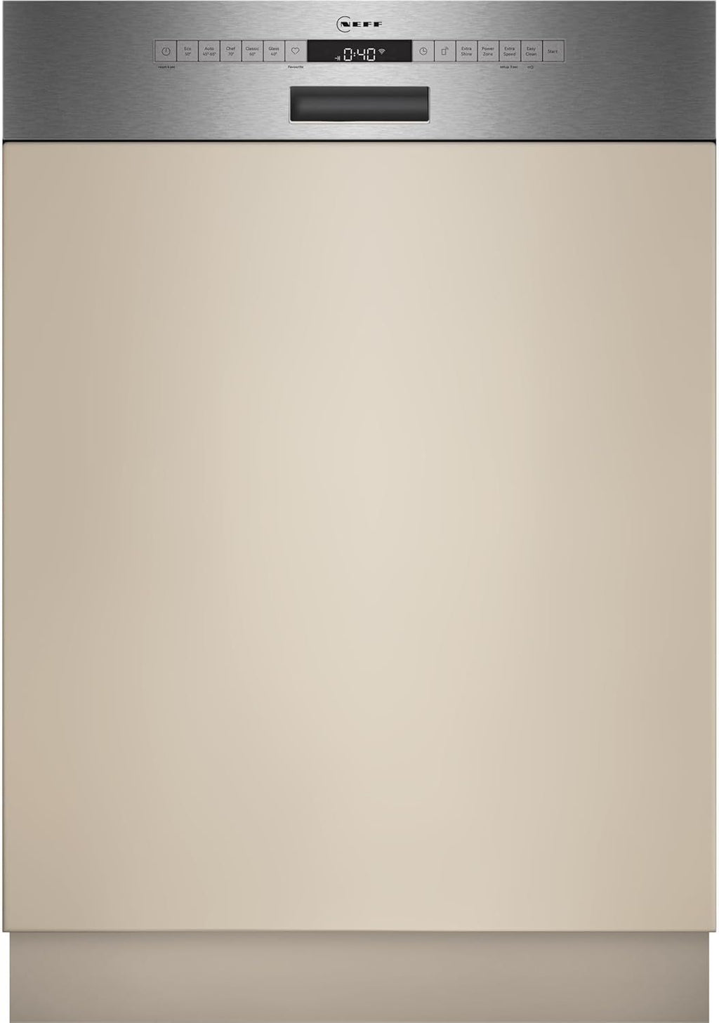 NEFF S157YCX03E, N 70, Smarter Geschirrspüler Vollintegriert, 60 cm, Besteckschublade, Made in Germany, Zeolith-Trocknung, besonders leise Spülmaschine, höhenverstellbarer Oberkorb, starker Sprühdruck