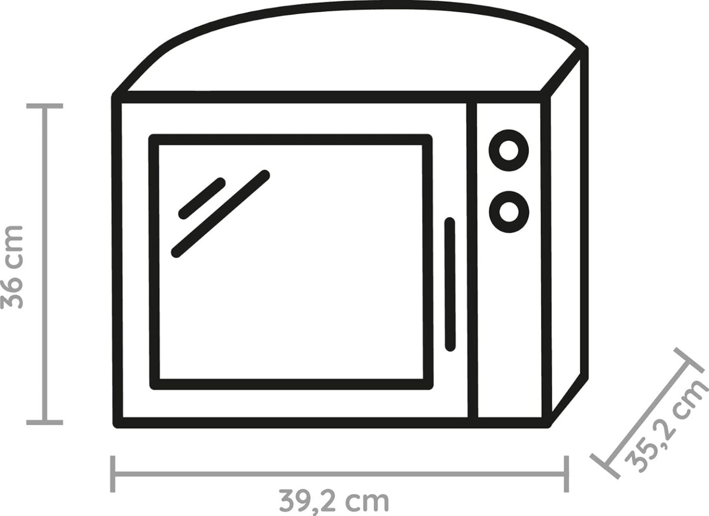 Bauknecht MW 39 WSL / Kombination Grill und Mikrowelle / Crisp Funktion / 700 W / 13 L Garraum / Super-Kompakt Design / Dampfgarfunktion / Schnellauftau-Funktion, Weiß/Silber