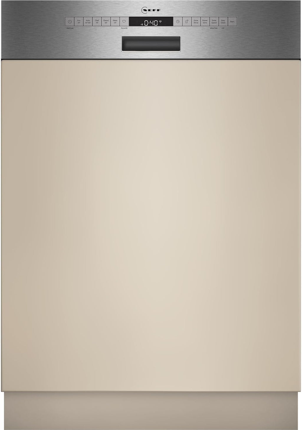 NEFF S157YCX03E, N 70, Smarter Geschirrspüler Vollintegriert, 60 cm, Besteckschublade, Made in Germany, Zeolith-Trocknung, besonders leise Spülmaschine, höhenverstellbarer Oberkorb, starker Sprühdruck