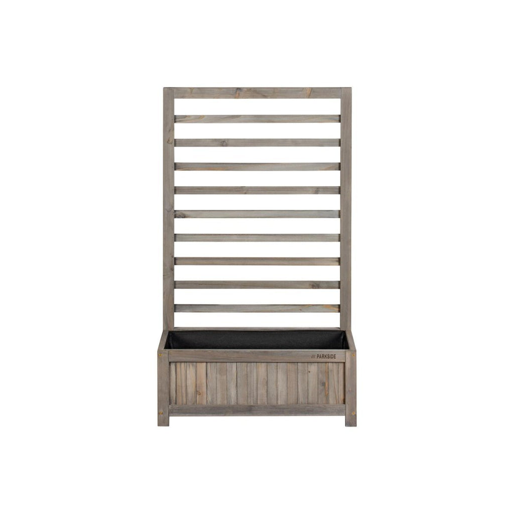 PARKSIDE® Pflanzkasten mit Rankgitter, mit umweltfreundlicher Lasur (Grau) - B-Ware neuwertig