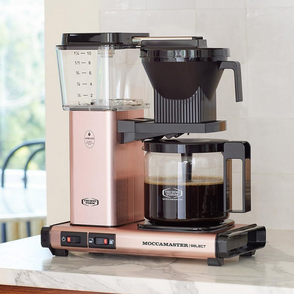 Moccamaster KBG Select, Kaffeemaschine, Retro Kaffeemaschine, Filterkaffee, Off-White, 1.25L