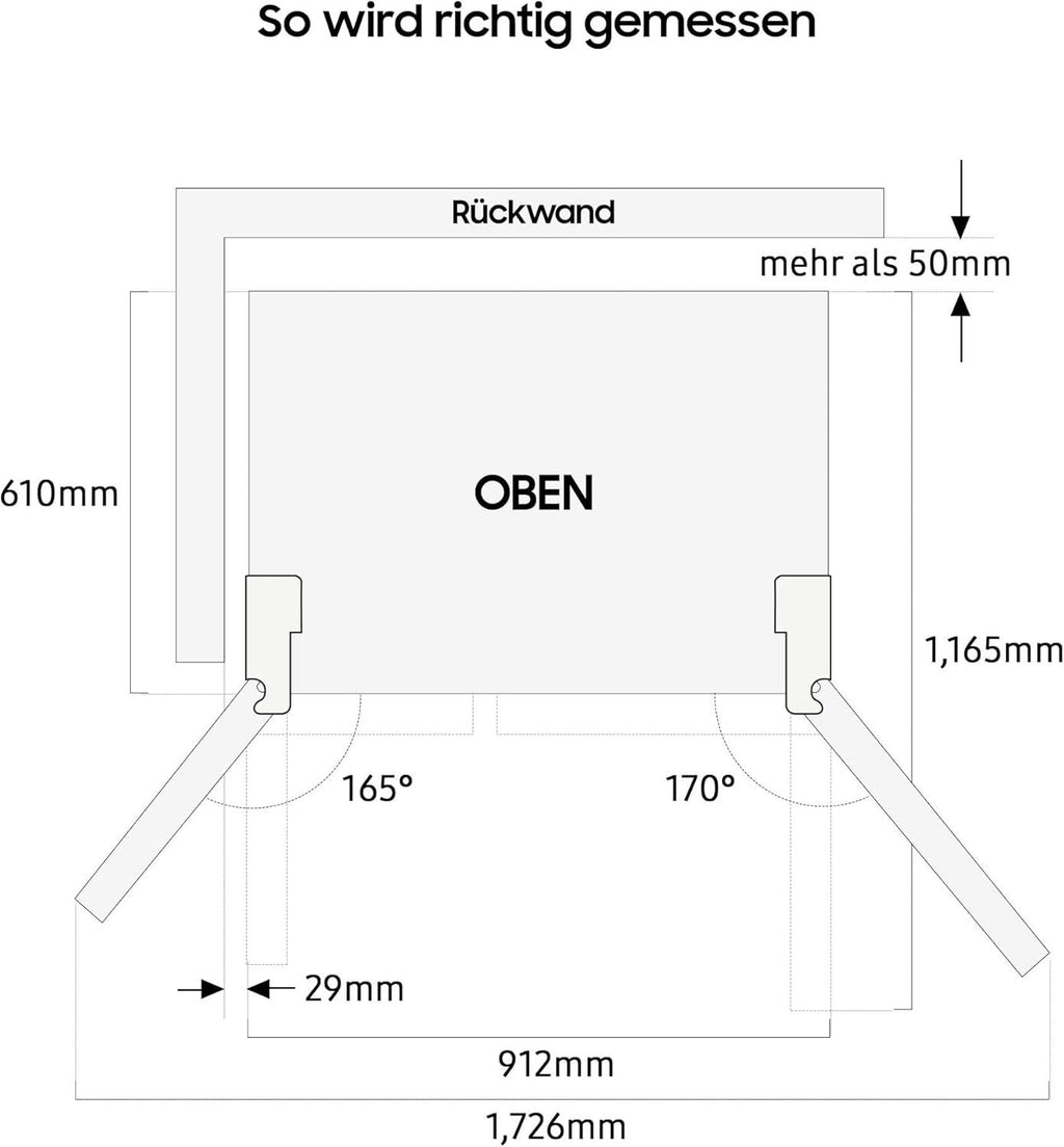 Samsung RS64DG53R3B1EF Side-by-Side-Kühlschrank mit Gefrierfach, 178 cm, 628 l, SmartThings AI Energy Mode, Eis- und Wasserspender, Slim Ice Maker, Premium Black Steel