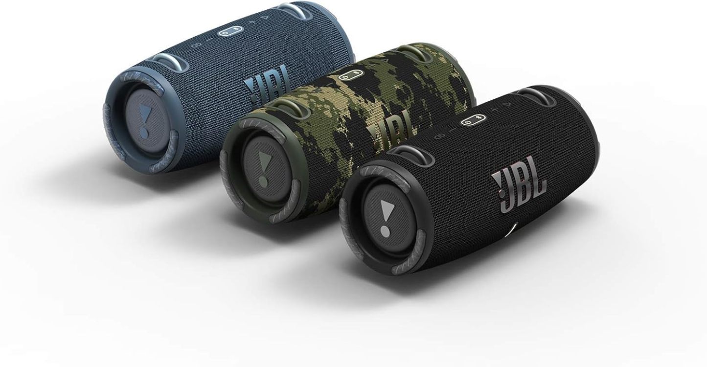 JBL Xtreme 3 Musikbox - Schwarz – Wasserdichter, portabler Stereo Bluetooth Speaker mit integrierter Powerbank – Mit nur einer Akku-Ladung bis zu 15 Stunden Musikgenuss