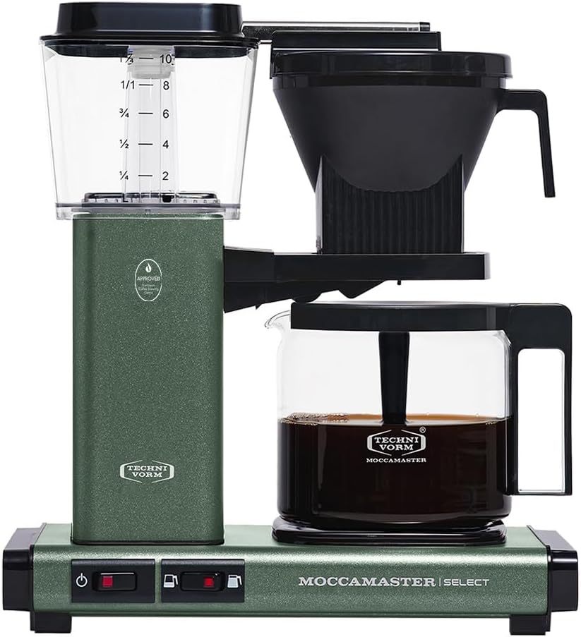 Moccamaster KBG Select, Kaffeemaschine, Retro Kaffeemaschine, Filterkaffee, Off-White, 1.25L