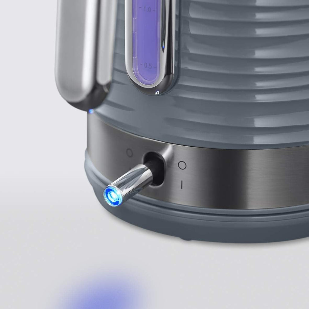Russell Hobbs Inspire Grey Frühstückset Toaster, Wasserkocher und Kaffeemaschine