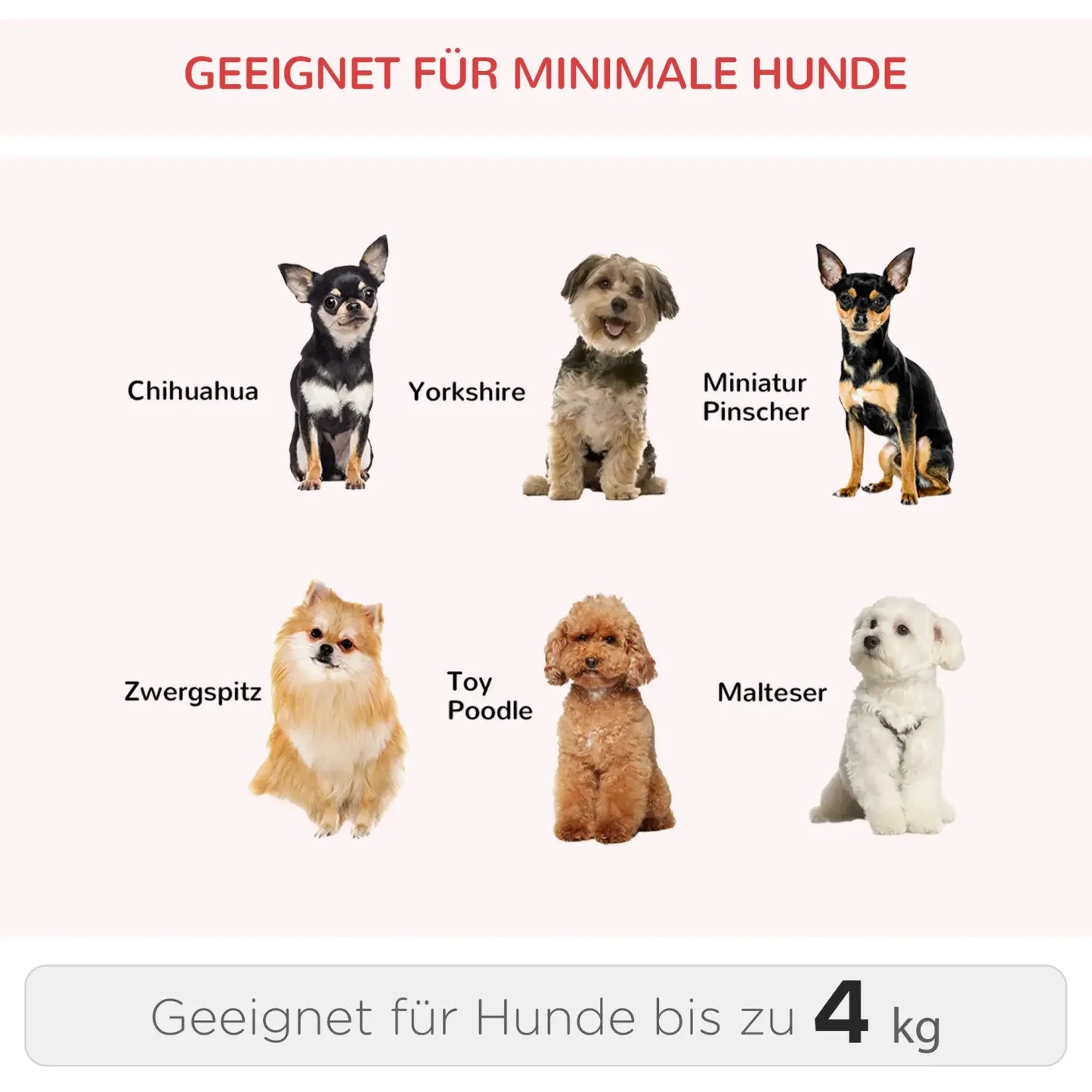 PawHut Hundetrolley Tragetasche 2in1 Rucksack mit Rollen höhenverstellbar