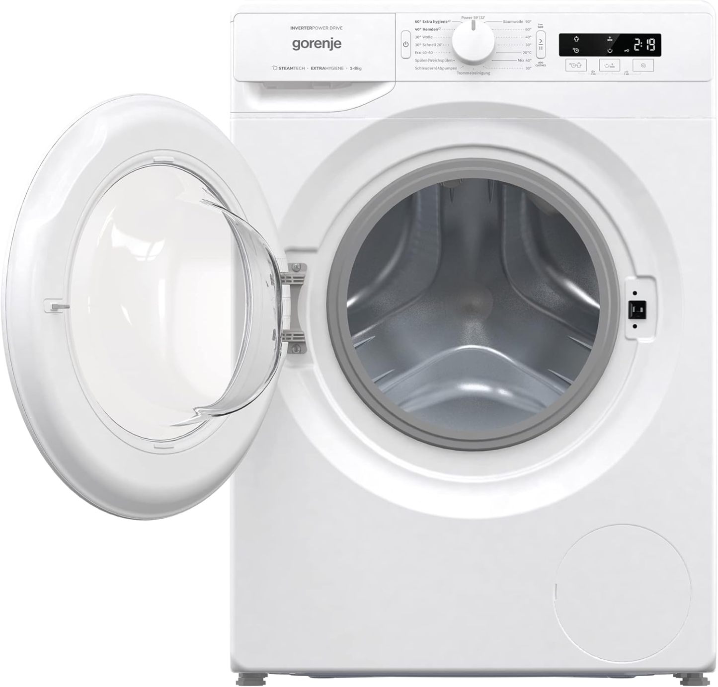 GORENJE WNPI84APS Waschmaschine LED Display Inverter PowerDrive Motor AquaStop Dampffunktion 16 Programme
