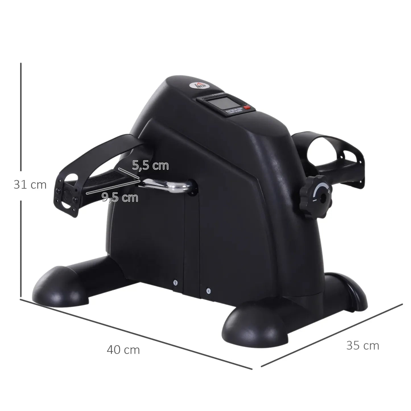 HOMCOM Mini Bike Pedaltrainer mit LCD-Display, verstellbarer Widerstand