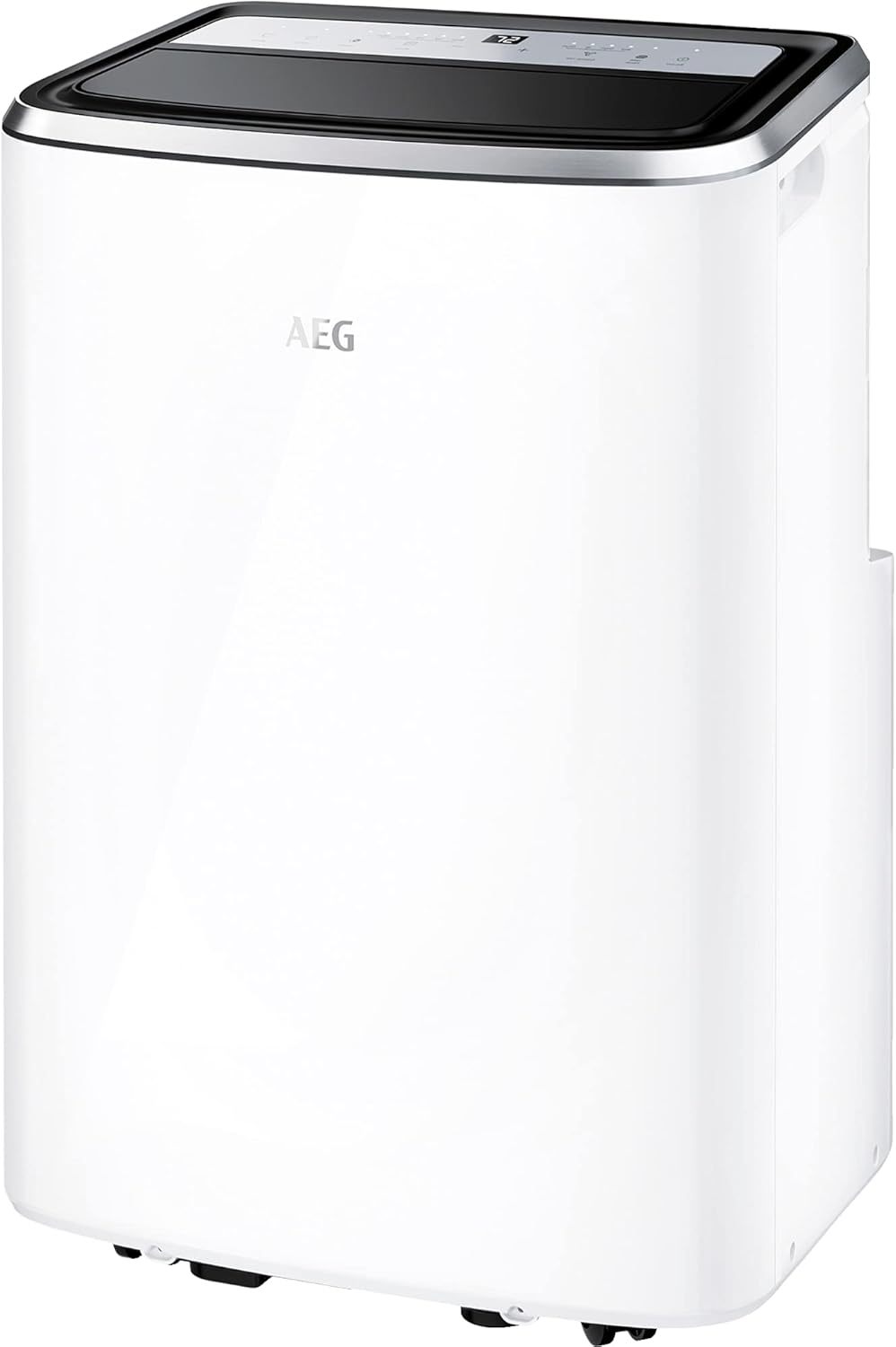 AEG Chillflex Pro AXP26U338CW mobile Klimaanlage / LED Display / Touch-Buttons / Fernbedienung / 30-40 m² / Kühlfunktion / Ventilator / Entfeuchtungsfunktion / Automatik / weiß/silber/schwarz