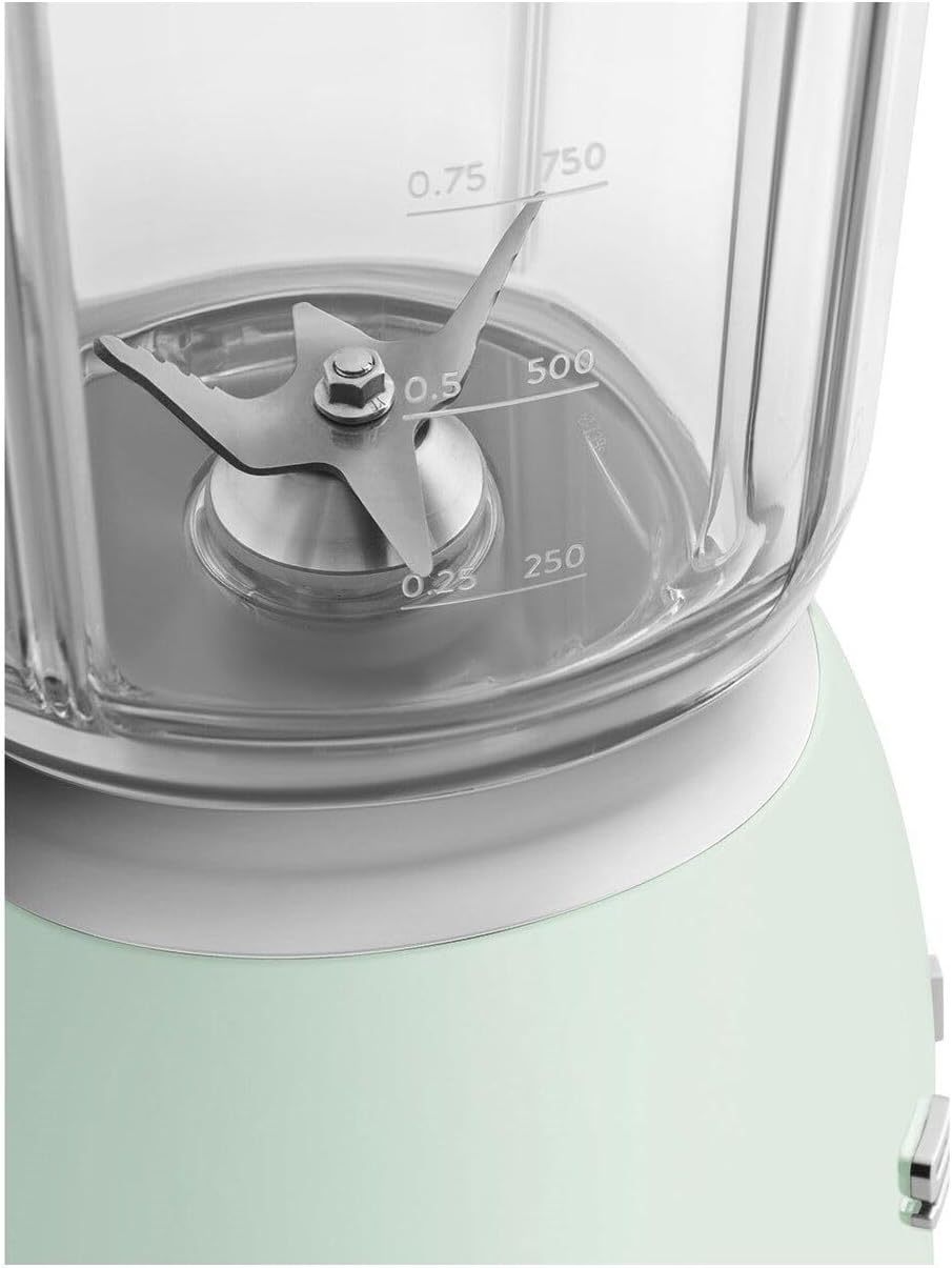 Smeg, BLF03PKEU, 1,5 l Standmixer, 4 -Geschwindigkeitsstufen, 4 Automikprogramme, Abnehmbare Doppelklinge, Deckelöffnung transparent mit Dosierkappe, rutschfest, 800W, Rose