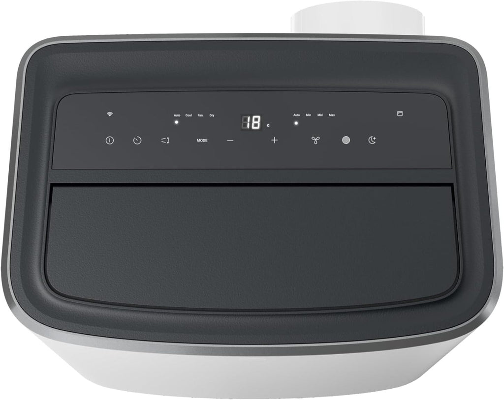 AEG Chillflex Pro AXP26U338CW mobile Klimaanlage / LED Display / Touch-Buttons / Fernbedienung / 30-40 m² / Kühlfunktion / Ventilator / Entfeuchtungsfunktion / Automatik / weiß/silber/schwarz