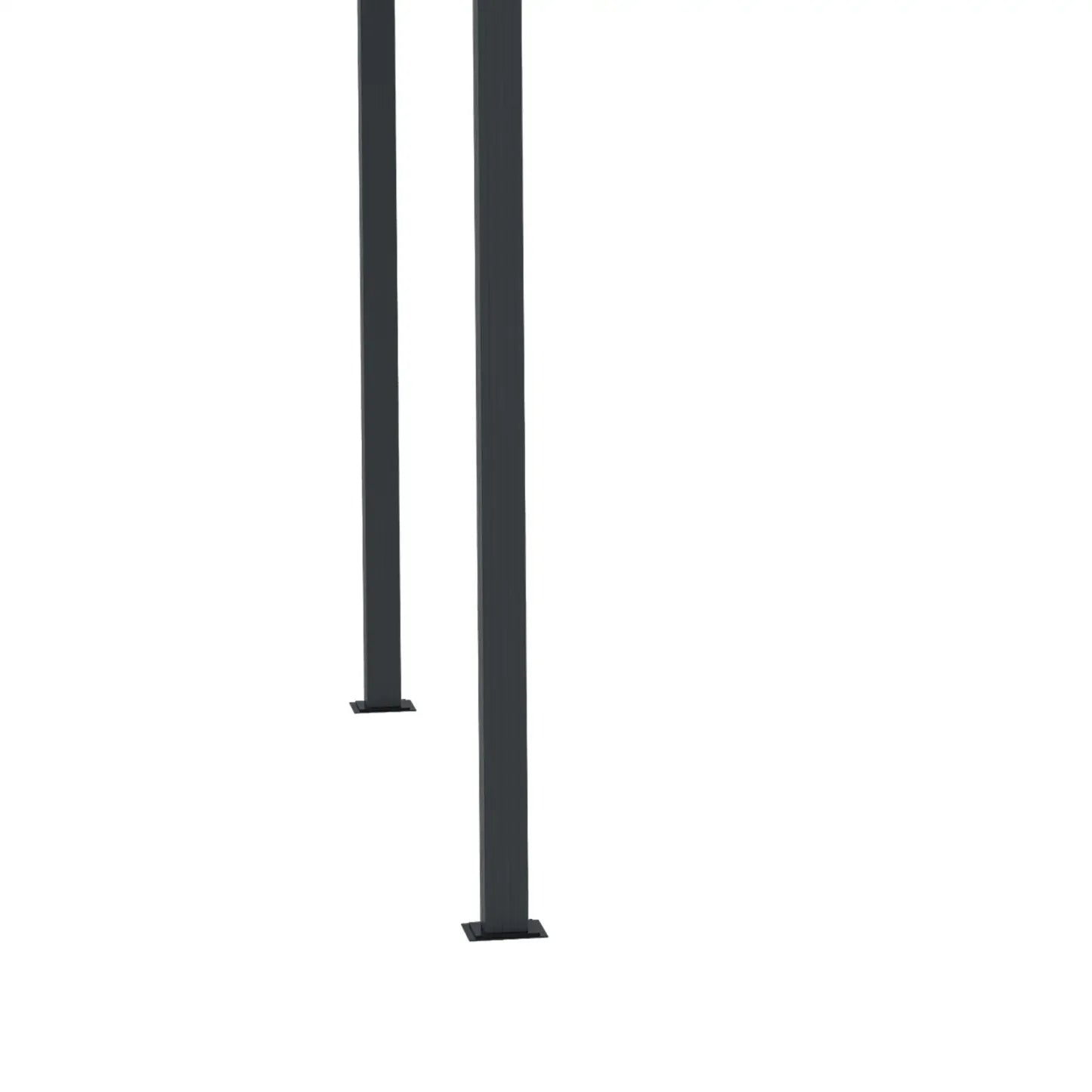 Outsunny Pergola 2,95x2,95 m mit Schiebedach Grau