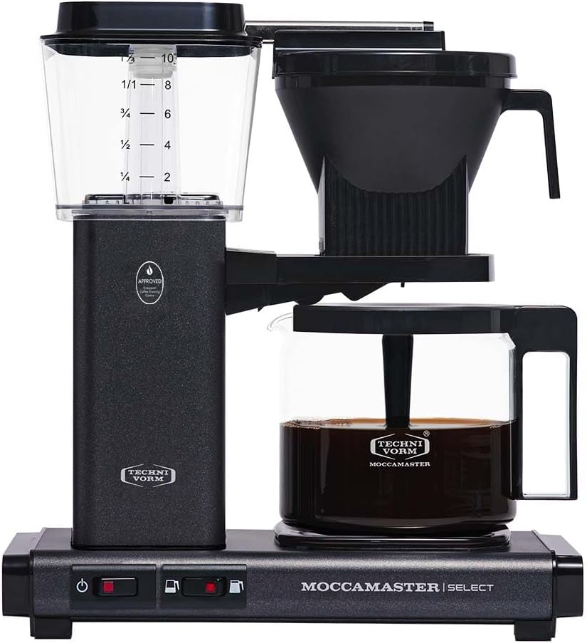 Moccamaster KBG Select, Kaffeemaschine, Retro Kaffeemaschine, Filterkaffee, Off-White, 1.25L