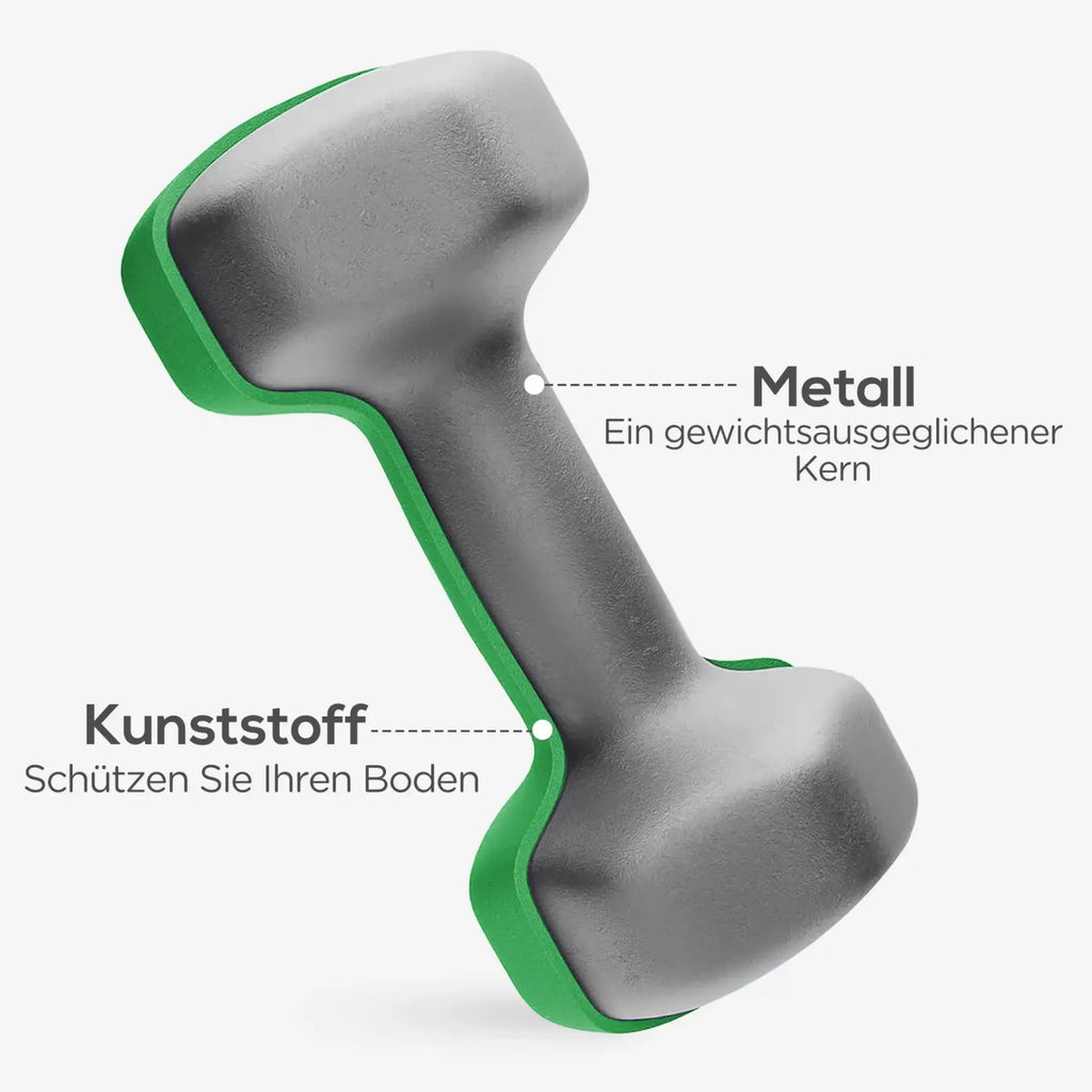 SPORTNOW Hantelset 6-teilig mit Hantelständer – 1 kg bis 5 kg