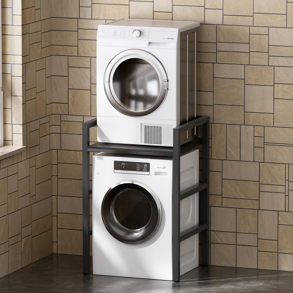 MSFE Regal über Waschmaschine,Höhenverstellbarer Wäschetrocknerständer,Lagerregal über der Waschmaschine, Tragfähigkeit 350 kg,für Waschmaschine und Trockner,73 * 64 * 110cm,Patentiertes Produkt