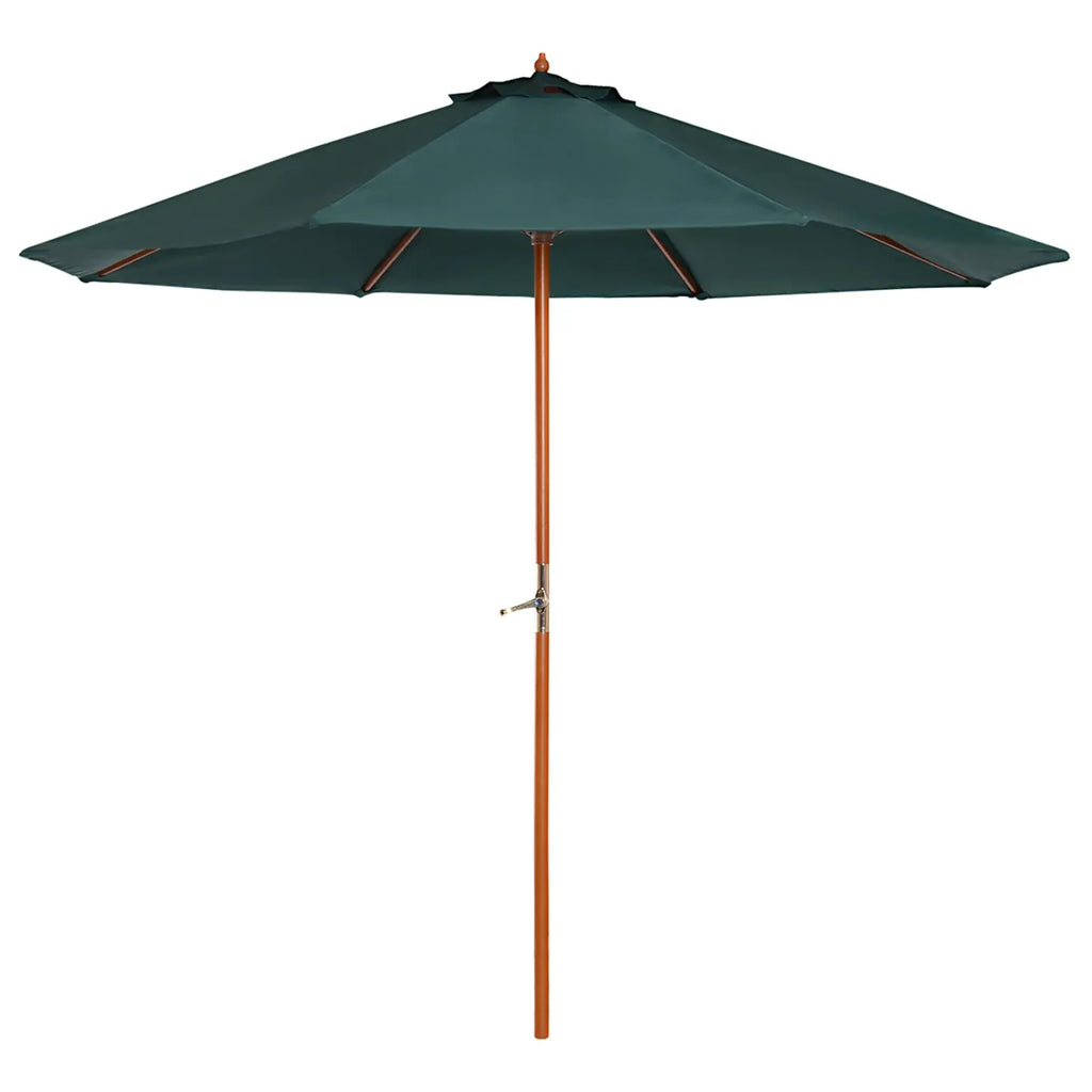 Outsunny Sonnenschirm Garten UV-beständig Handkurbel Pappelholz