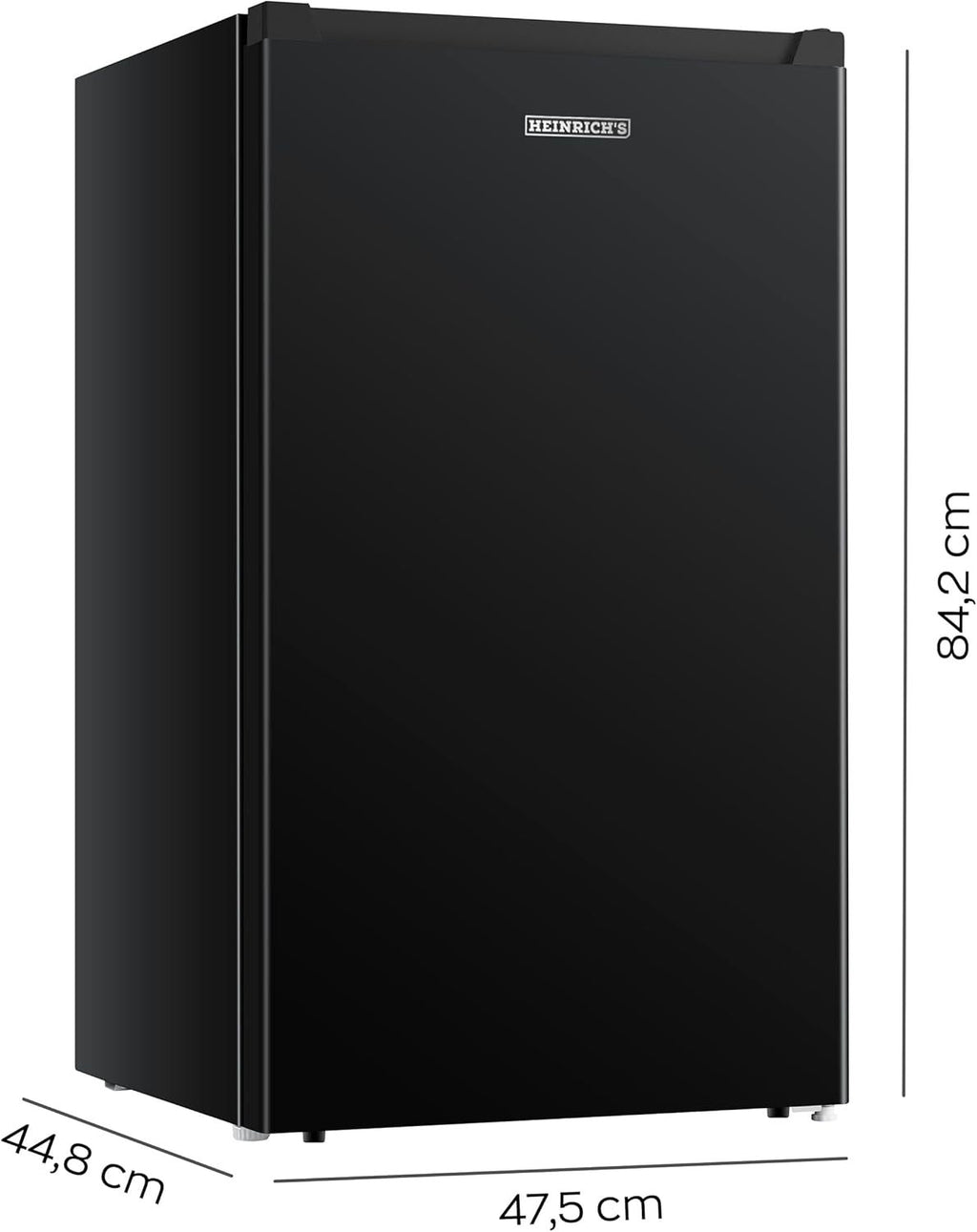 Heinrich´s Gefrierschrank 61Liter -18°C Freezer, 3x Gefrierschublade, 7 Stufen Temperaturregler, Airflow, wechselbarer Türanschlag weiß