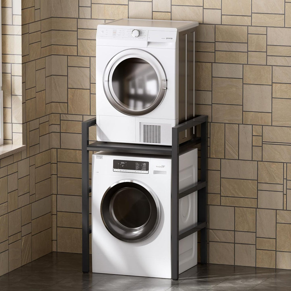 MSFE Regal über Waschmaschine,Höhenverstellbarer Wäschetrocknerständer,Lagerregal über der Waschmaschine, Tragfähigkeit 350 kg,für Waschmaschine und Trockner,73 * 64 * 110cm,Patentiertes Produkt