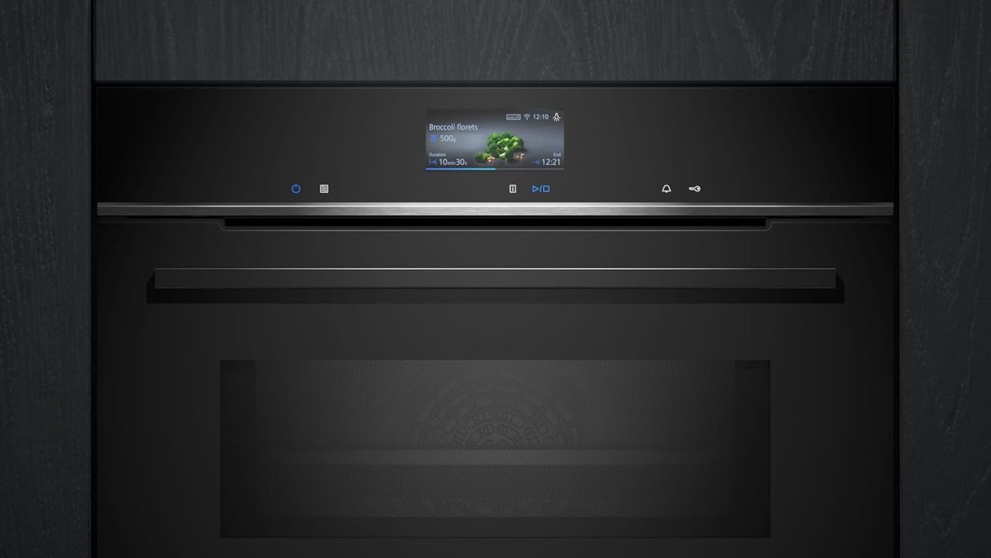 Siemens HB572ABS3, iQ300, Einbau-Backofen 60 x 60 cm, Air Fry, activeClean Pyrolyse Selbstreinung, LED-Touchbedienung, 3D Heißluft, Schnellaufheizung, cookControl10 Automatikprogramme, Edelstahl