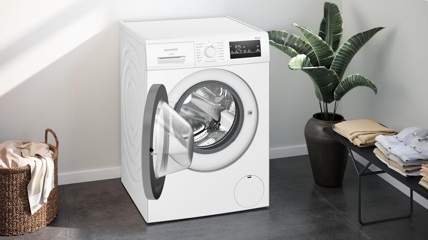 Siemens WM14N223 Waschmaschine iQ300, Frontlader mit 7kg Fassungsvermgen, 1400 UpM, speedPack L, LED-Display,Outdoor-Programm, Wei, 60cm