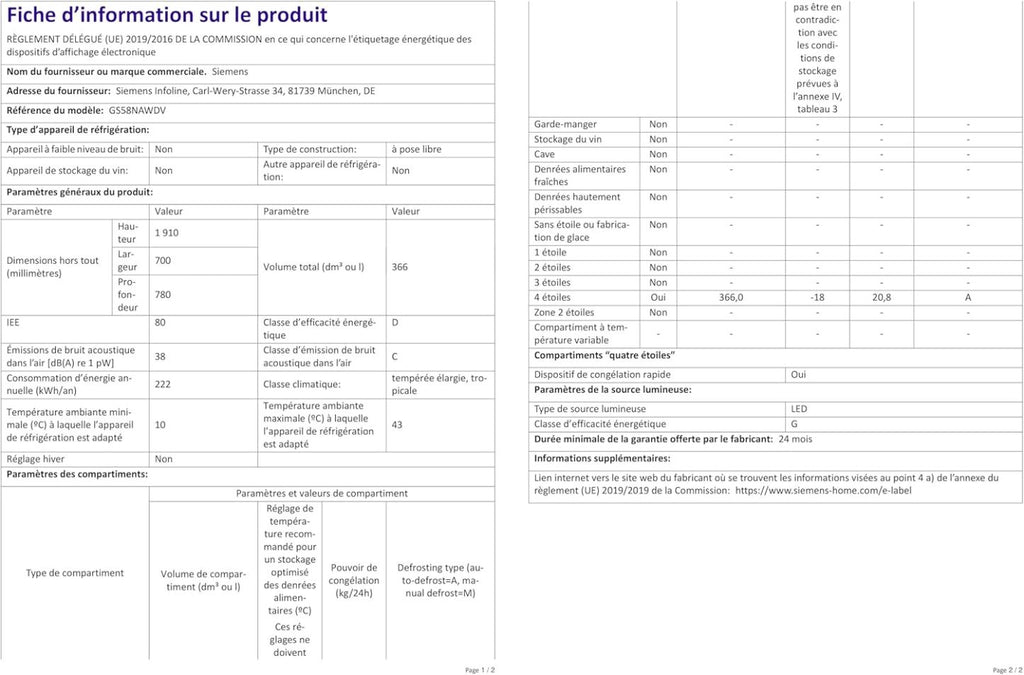 Siemens GS54NAWCV iQ500 Gefrierschrank, 176 x 70 cm, 327 L, noFrost nie wieder abtauen, bigBox Platz für großes Gefriergut, varioZone flexible Glas-und Schubladen, Weiß