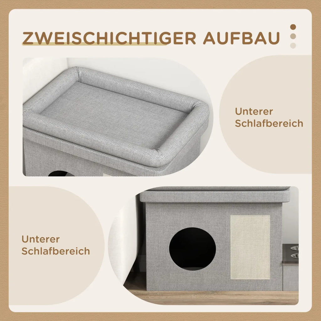 Edelstahl Futternapf Set 2 Näpfe Grau 78x48x49,5 cm