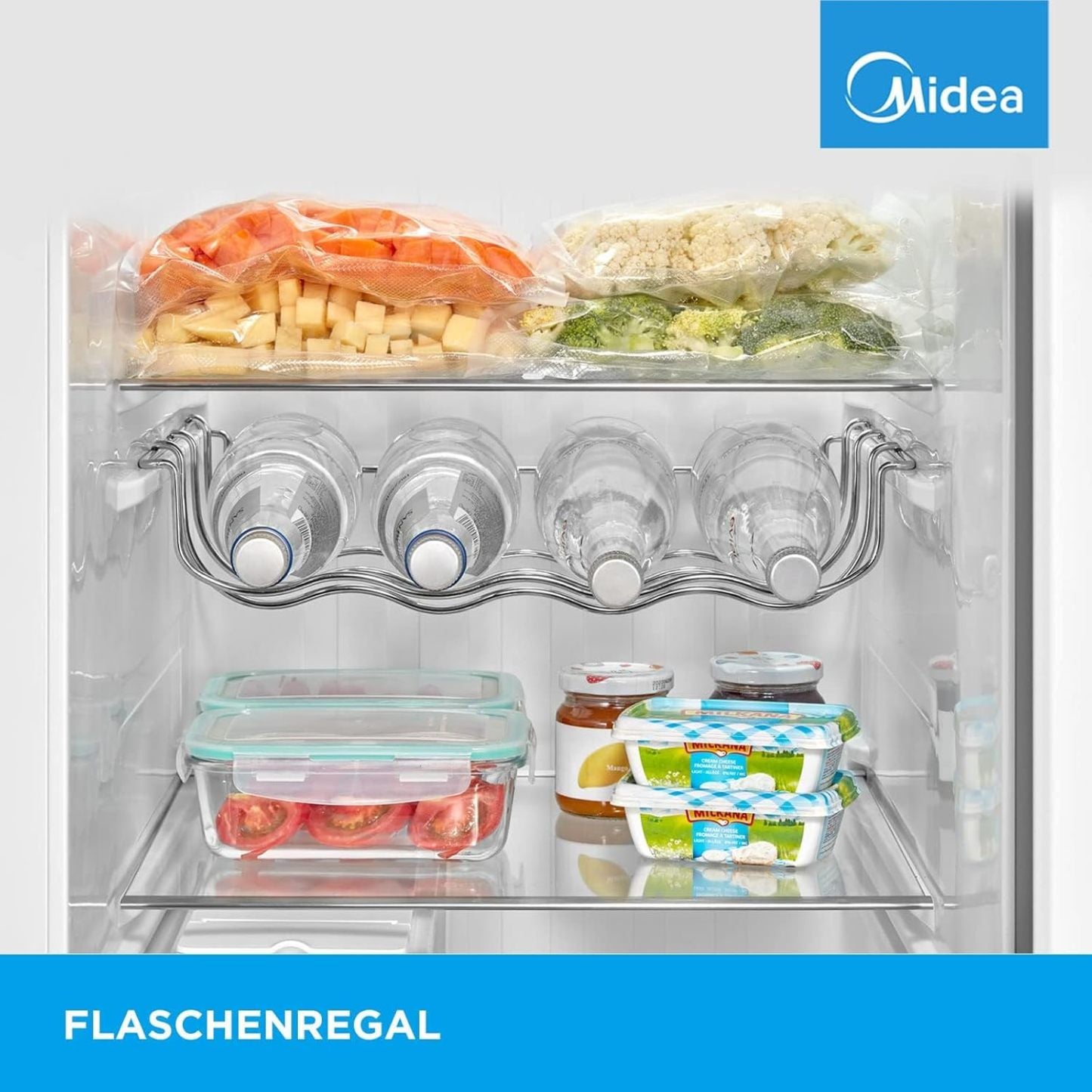Midea KS-DDX 6.32 WT Side-by-Side Kühl-/Gefrierkombination/ 178,8 cm Hhe/ 254 kWh/Jahr/No Frost/Dual Inverter Compressor/mit 3in1 Wasser-/Eisspender und Wassertank, Dark Inox