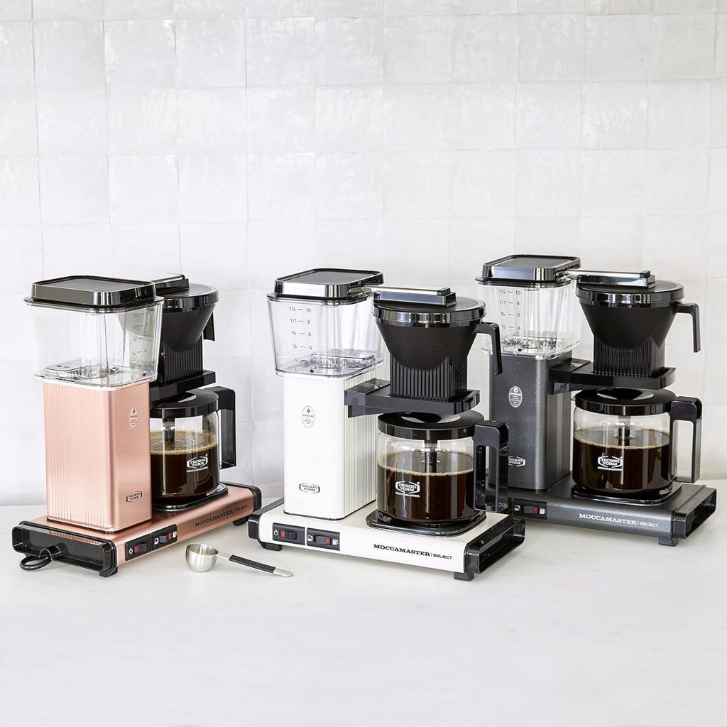 Moccamaster KBG Select, Kaffeemaschine, Retro Kaffeemaschine, Filterkaffee, Off-White, 1.25L