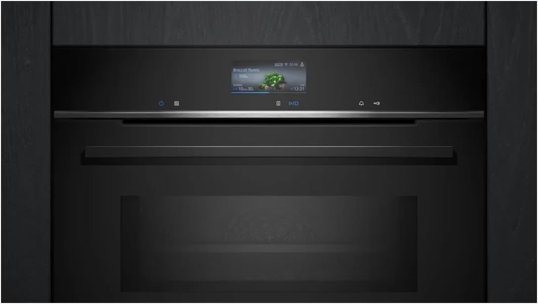Siemens HB572ABS3, iQ300, Einbau-Backofen 60 x 60 cm, Air Fry, activeClean Pyrolyse Selbstreinung, LED-Touchbedienung, 3D Heißluft, Schnellaufheizung, cookControl10 Automatikprogramme, Edelstahl