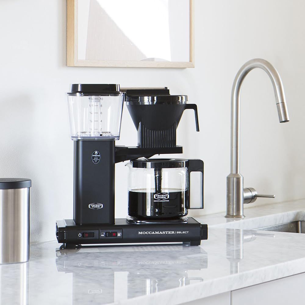 Moccamaster KBG Select, Kaffeemaschine, Retro Kaffeemaschine, Filterkaffee, Off-White, 1.25L