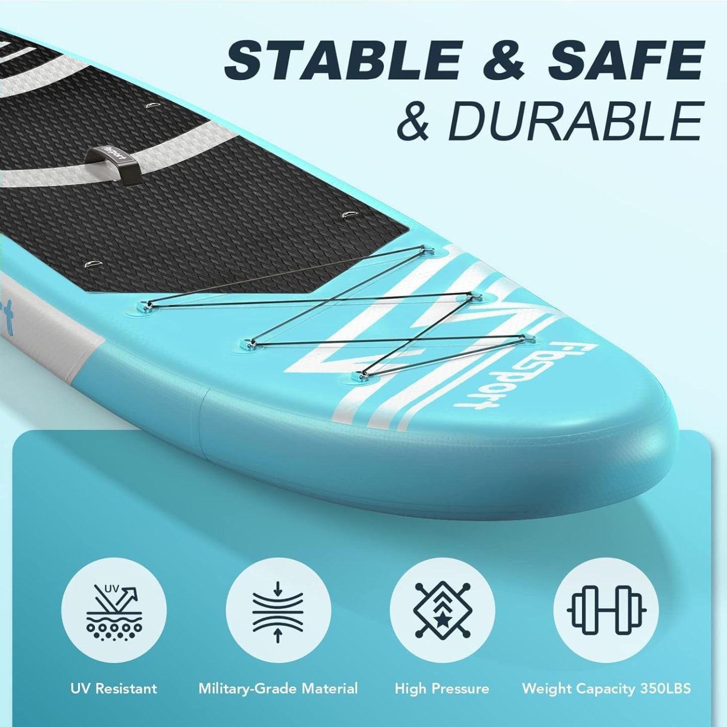 Premium-Stand-Up-Paddle-Board, Yoga-Board mit strapazierfähigem SUP-Zubehör und Tragetasche | Breiter Stand, Surf-Kontrolle, rutschfestes Deck, Leine, Paddel und Pumpe für Jugendliche und Erwachsene