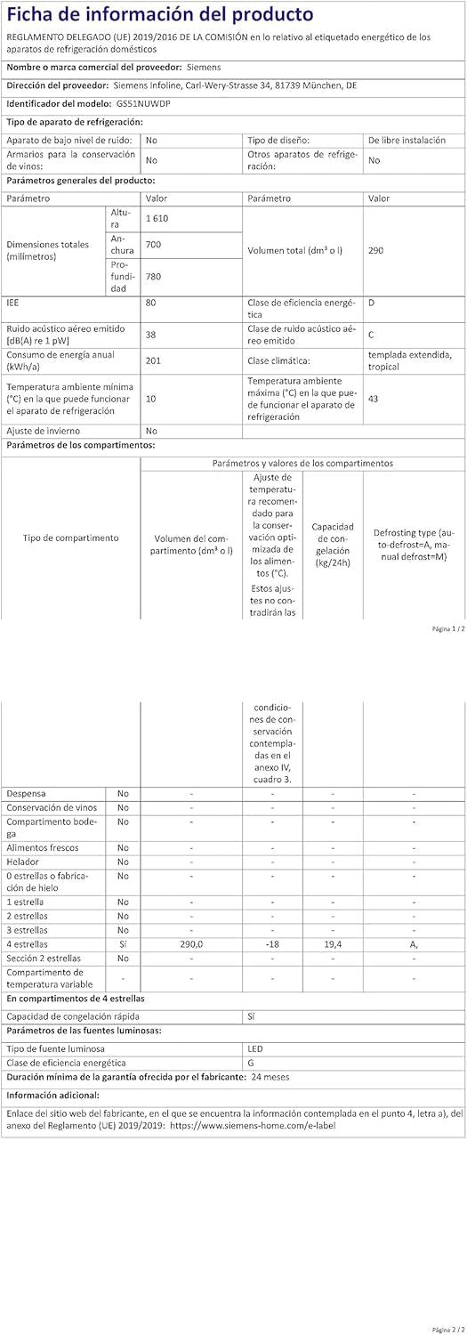 Siemens GS54NAWCV iQ500 Gefrierschrank, 176 x 70 cm, 327 L, noFrost nie wieder abtauen, bigBox Platz für großes Gefriergut, varioZone flexible Glas-und Schubladen, Weiß