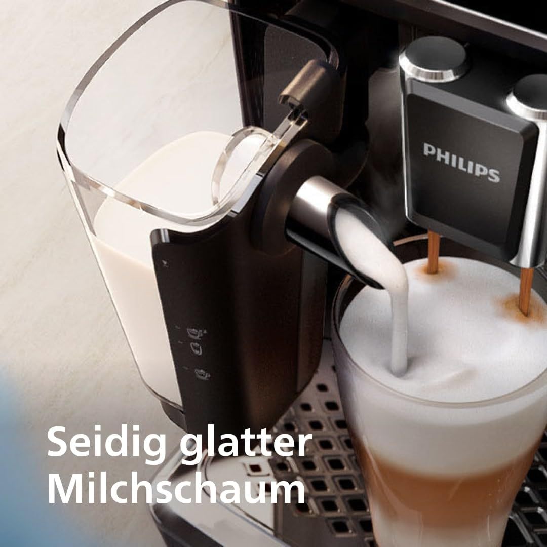 Philips Serie 5400 Kaffeevollautomat - Genießen Sie 12 Getränke, schnell reinigendes LatteGo, intuitives TFT-Display, anpassbare Kaffeeeinstellungen, erstklassiges Küchendesign (EP5441/50)