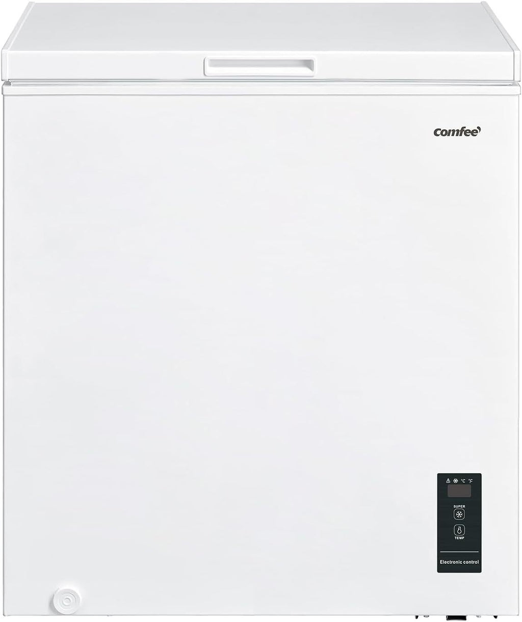 Comfee RCC100WH2(E) Gefriertruhe/169 kWh/Jahr/85cm hoch/99L/38dB/Geringe Lautstärke/Hoch effizientesD-förmigesRohr/Geeignet für verschiedene Einsatzszenarien/Einstellbarer Temperaturregler/Weiß