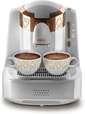 Arzum Okka Türkischer Kaffeemaschine, Vollautomatisch, 3 Tassen Größen, Selbstreinigungsfunktion, 950 ml Wassertank, Überschutzsensor, Kompaktes Design, Schwarz-Gold