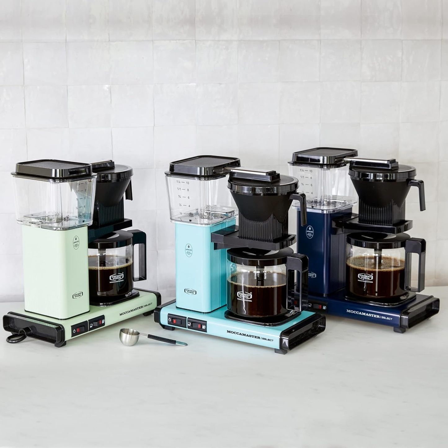 Moccamaster KBG Select, Kaffeemaschine, Retro Kaffeemaschine, Filterkaffee, Off-White, 1.25L
