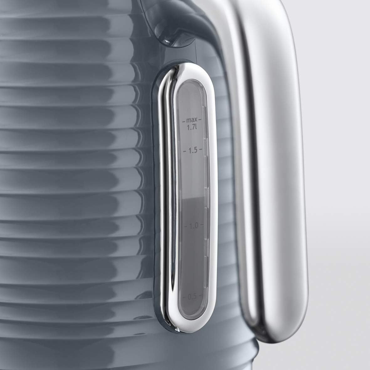 Russell Hobbs Inspire Grey Frühstückset Toaster, Wasserkocher und Kaffeemaschine